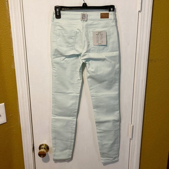 Silvian Heach women's size 25 super slim stretch BRITNEY light aqua jeans 25x29 - Picture 4 of 8